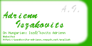 adrienn iszakovits business card